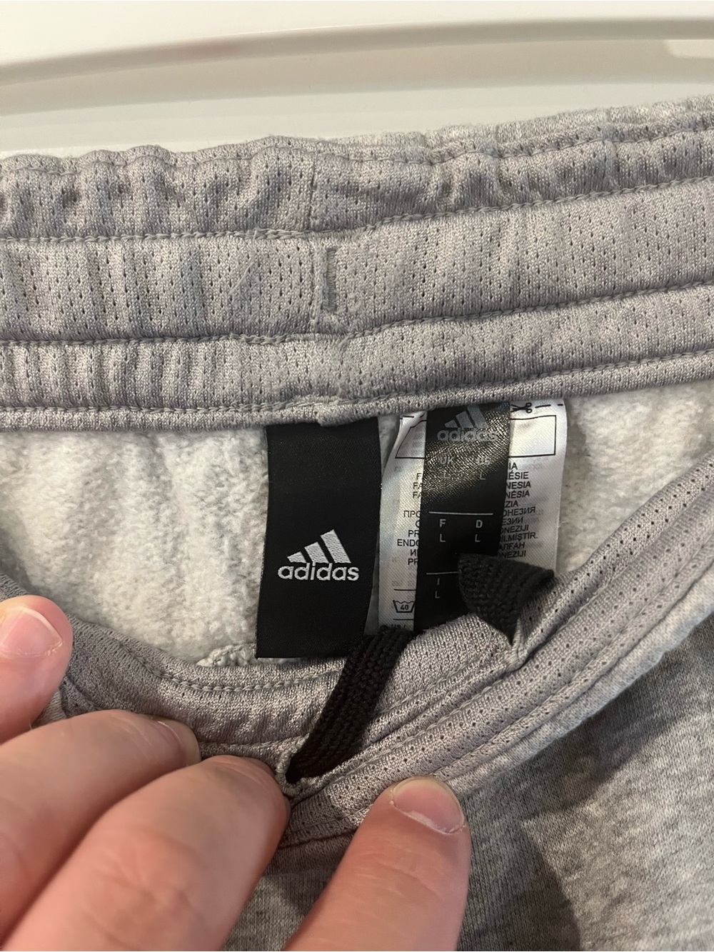 Adidas Grey Jogger Pants with Black Stripes and Adidas Logo - Picture 4 of 6